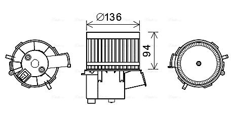 AVA QUALITY COOLING Вентилятор салона FT8434